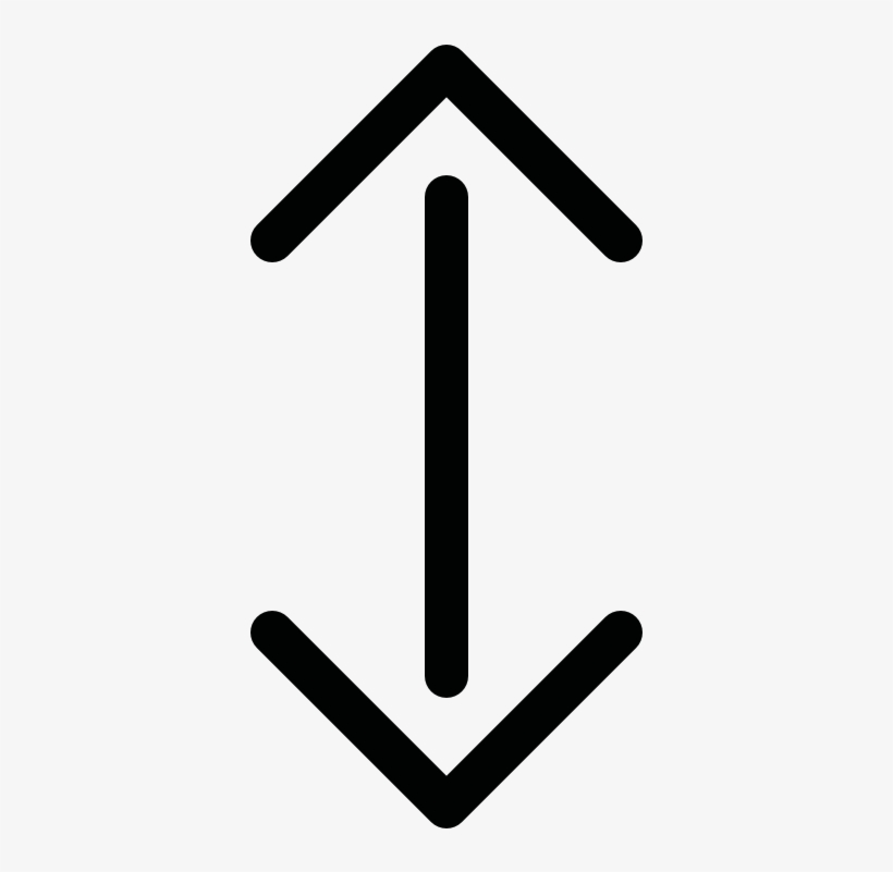 Arrow Double End Vertical - Vertical Line With Arrows, transparent png download