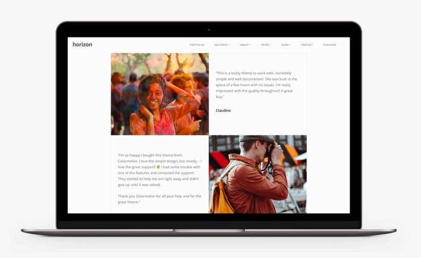 Testimonials Page For Horizon Wordpress Theme - Website, transparent png download