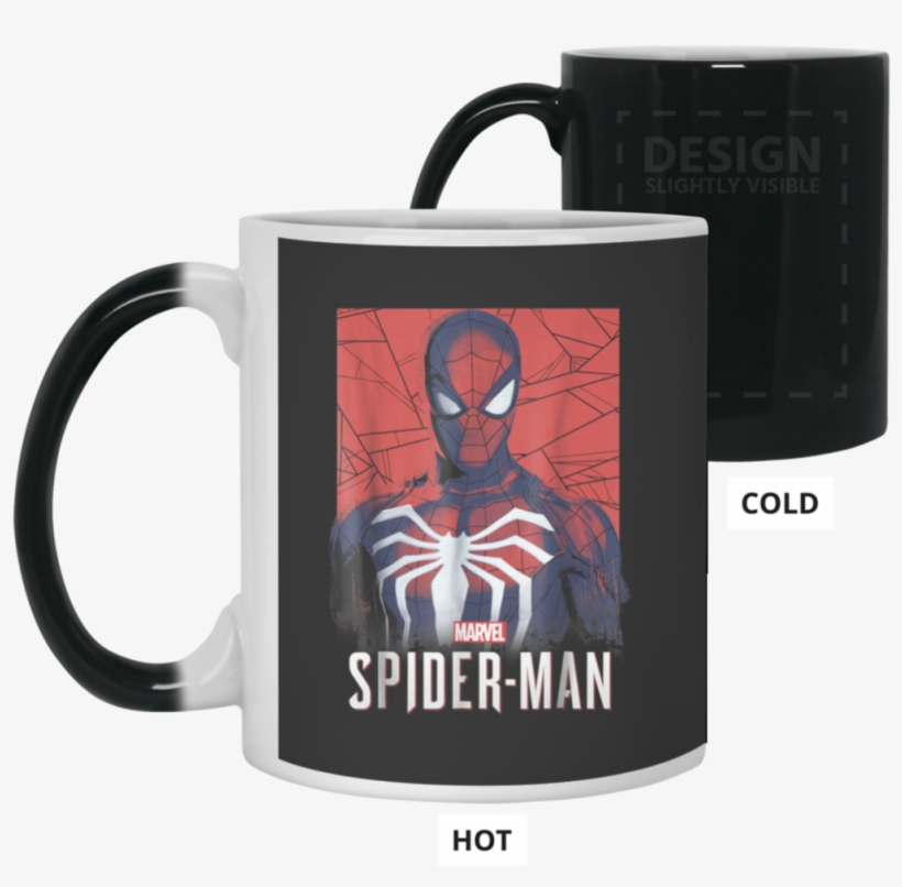 Marvel's Spider-man Game Logo Portrait Graphic Color - Cortunex Heat Sensitive Mug Color Changing Coffee Mug, transparent png download