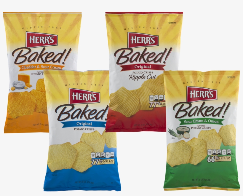 Herr's Baked Potato Crisps- Available In Four Delicious - Herr's, transparent png download