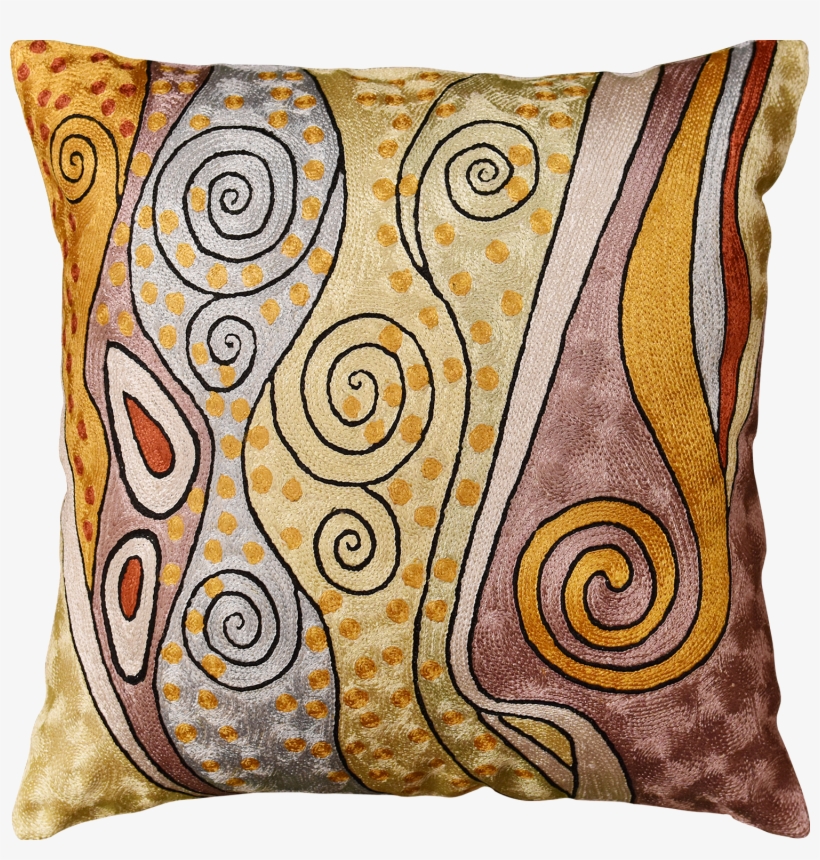 Klimt Art Nouveau Ii Light Purple Accent Pillow Cover - Cushion, transparent png download