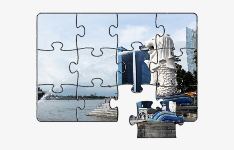 Home / Festive Themes / National Day / Merlion Jigsaw - 魚尾 獅 雄 獅 旅遊, transparent png download