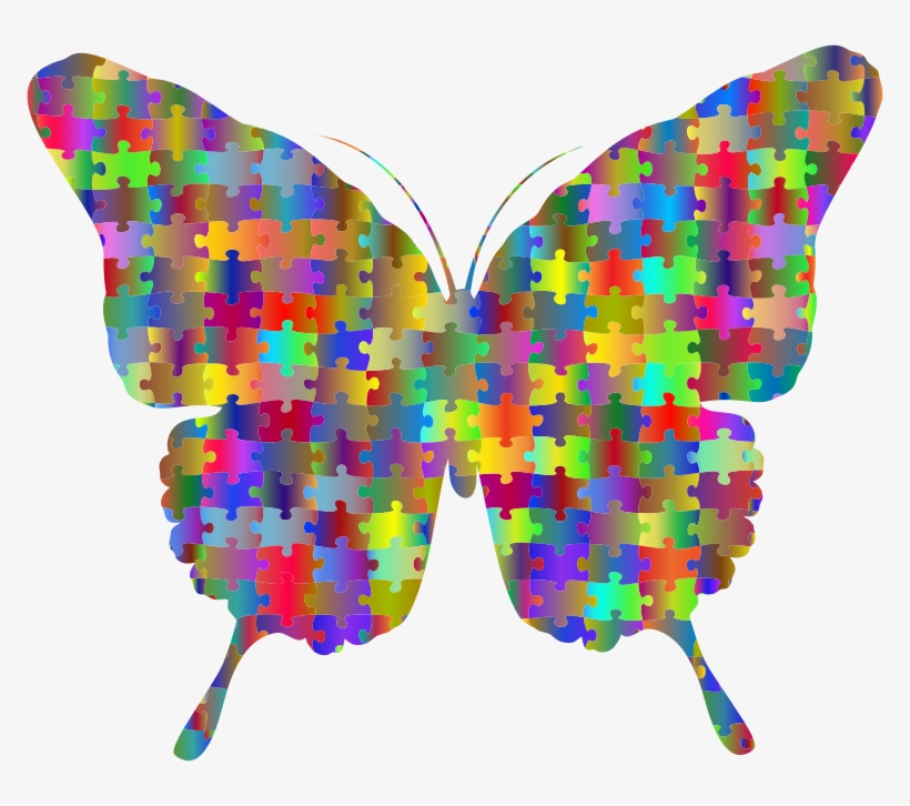 Butterfly Jigsaw Puzzle Polyprismatic No Strokes - Papilio, transparent png download