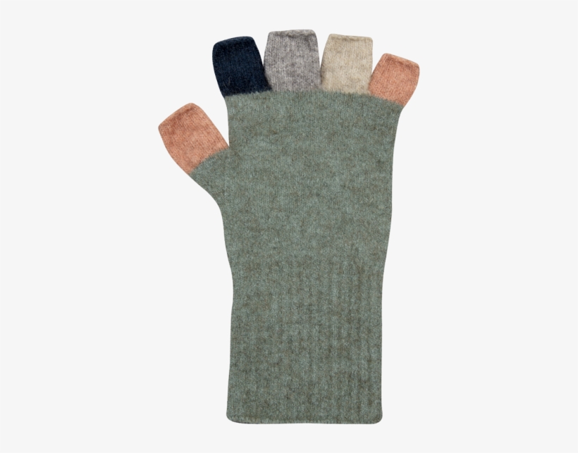 Possum Merino Multicolour Fingerless Gloves - Woolen, transparent png download