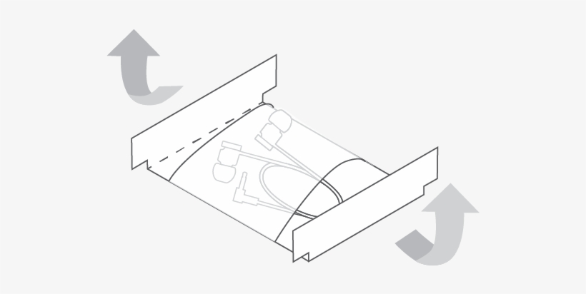 Fold Up The Other Sides Of The Insert - Illustration, transparent png download