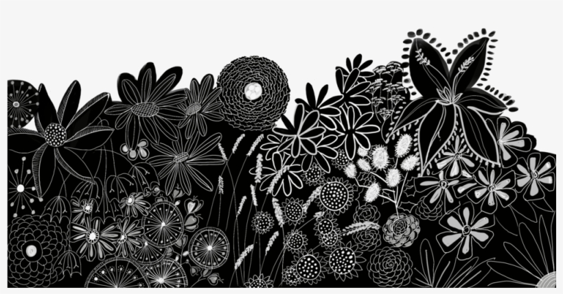 Flowers - Monochrome, transparent png download