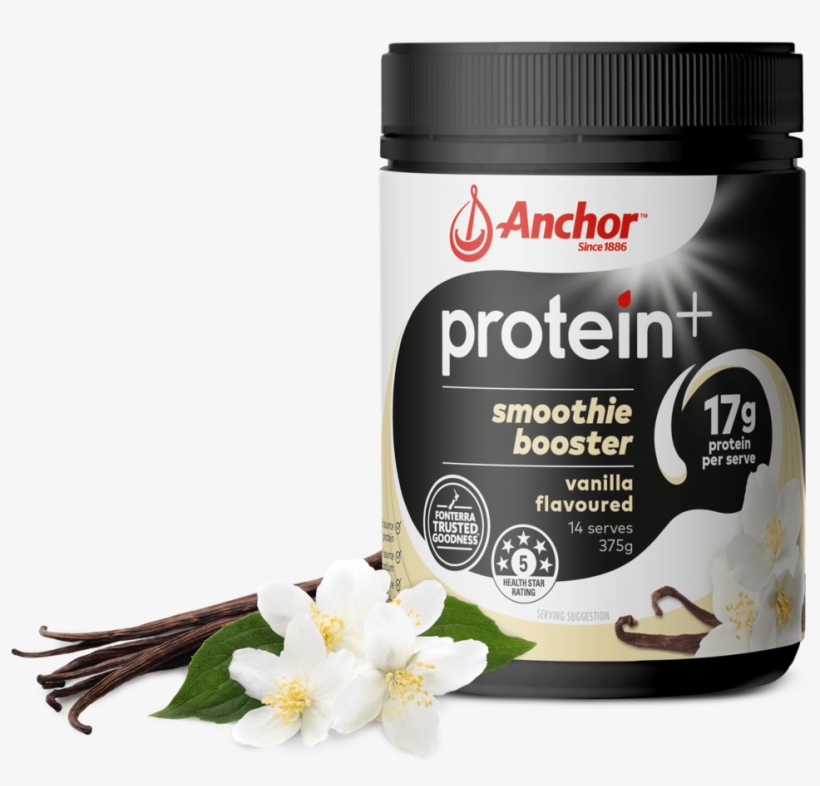 Anchor Protein Vanilla Smoothie Booster 375g Pack - Anchor Protein Plus Smoothie Booster, transparent png download