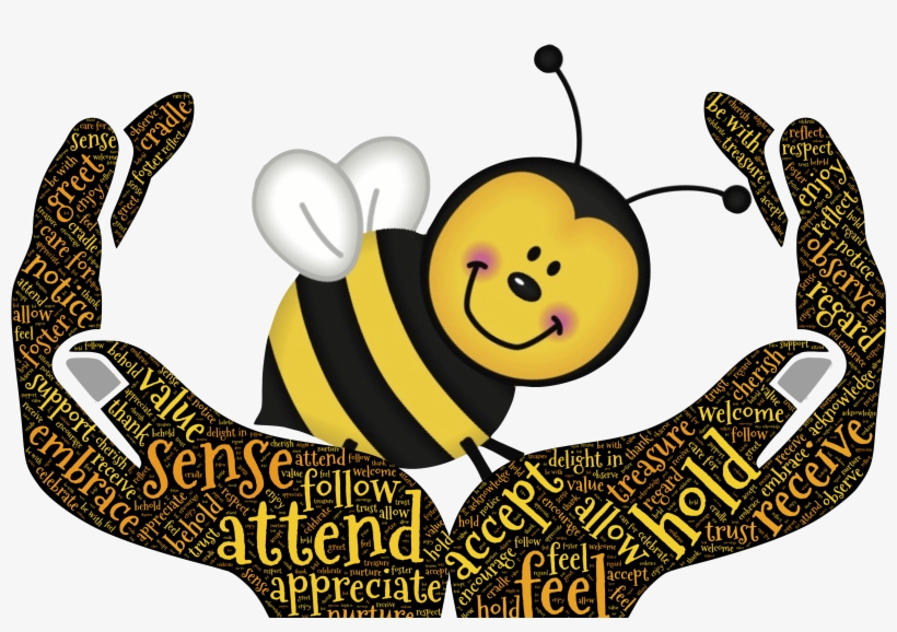 Cartoon Bee Sits On Hands, Illustration - Yellow Thank You Banana Transparent Png, transparent png download