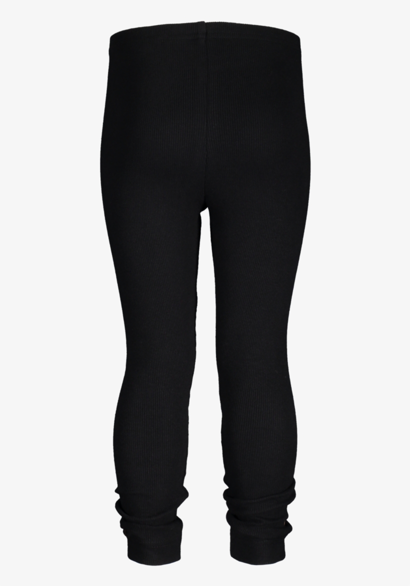 Basic Leggins Rib-black Back - Trousers, transparent png download
