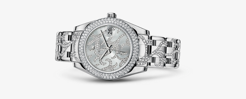 /rolex Replica /watches/datejust Special/rolex Datejust - Rolex Watch With Diamonds, transparent png download