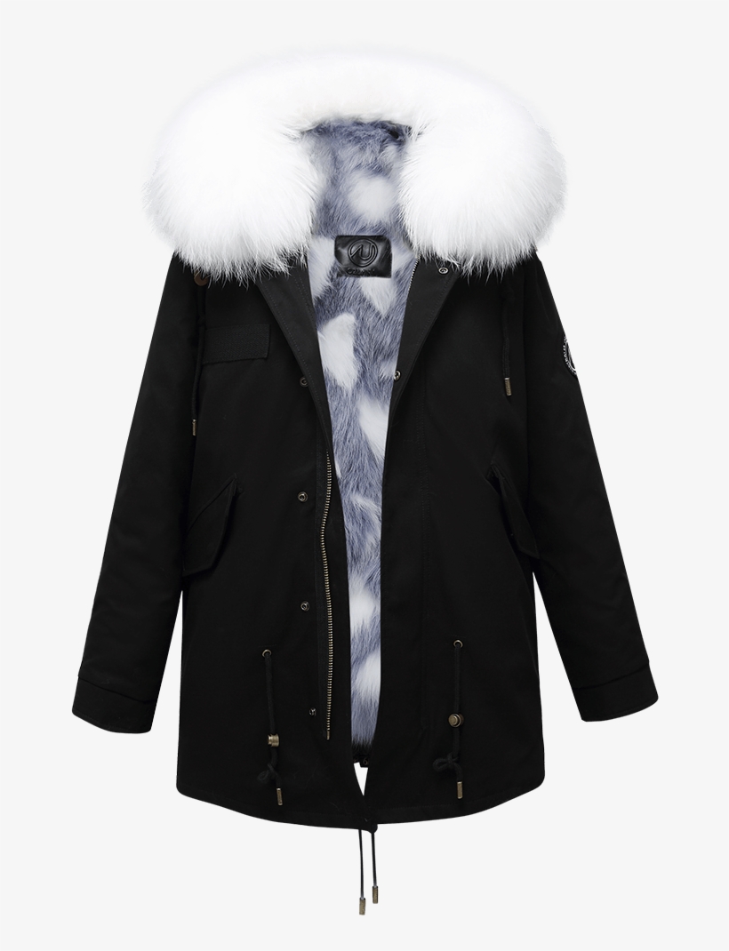 Black Parka Blue Star Fox - Fur Clothing, transparent png download