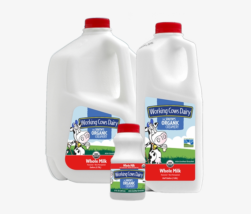 1/2 Gallon Organic Whole Milk - Skimmed Milk, transparent png download