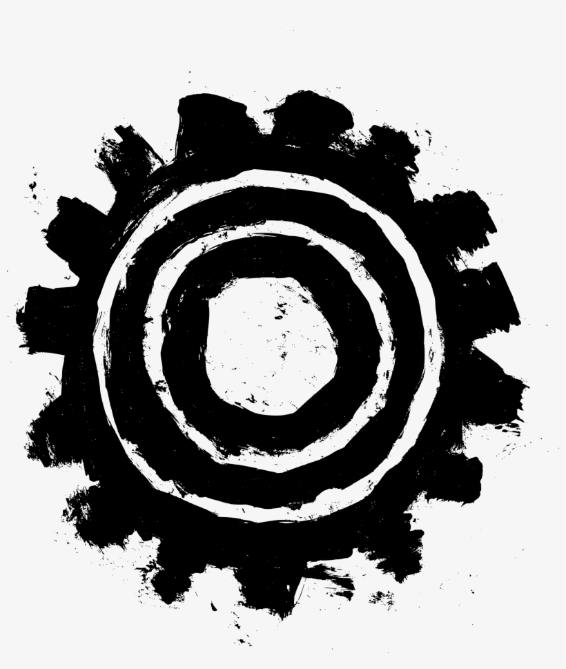 Free Download - Grunge Gear Png, transparent png download