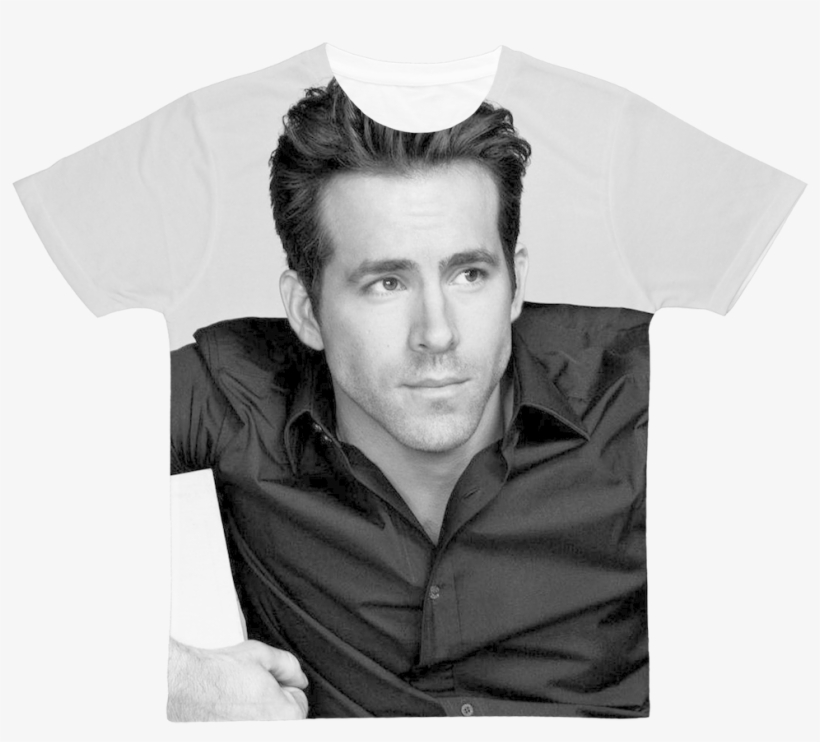 Ryan Reynolds ﻿classic Sublimation Adult T-shirt - Celebrity Is Associated With Brylcreem, transparent png download