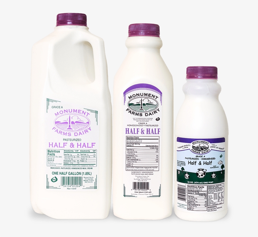A Pint, Quart And Half Gallon Of Monument Farms Local - Plastic Bottle, transparent png download