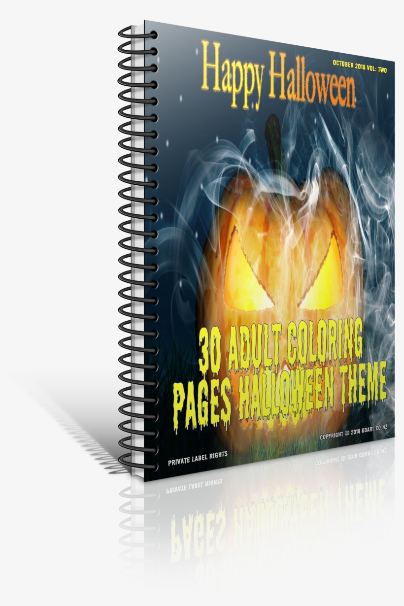 30 Adult Halloween Coloring Pages Vol - Poster, transparent png download