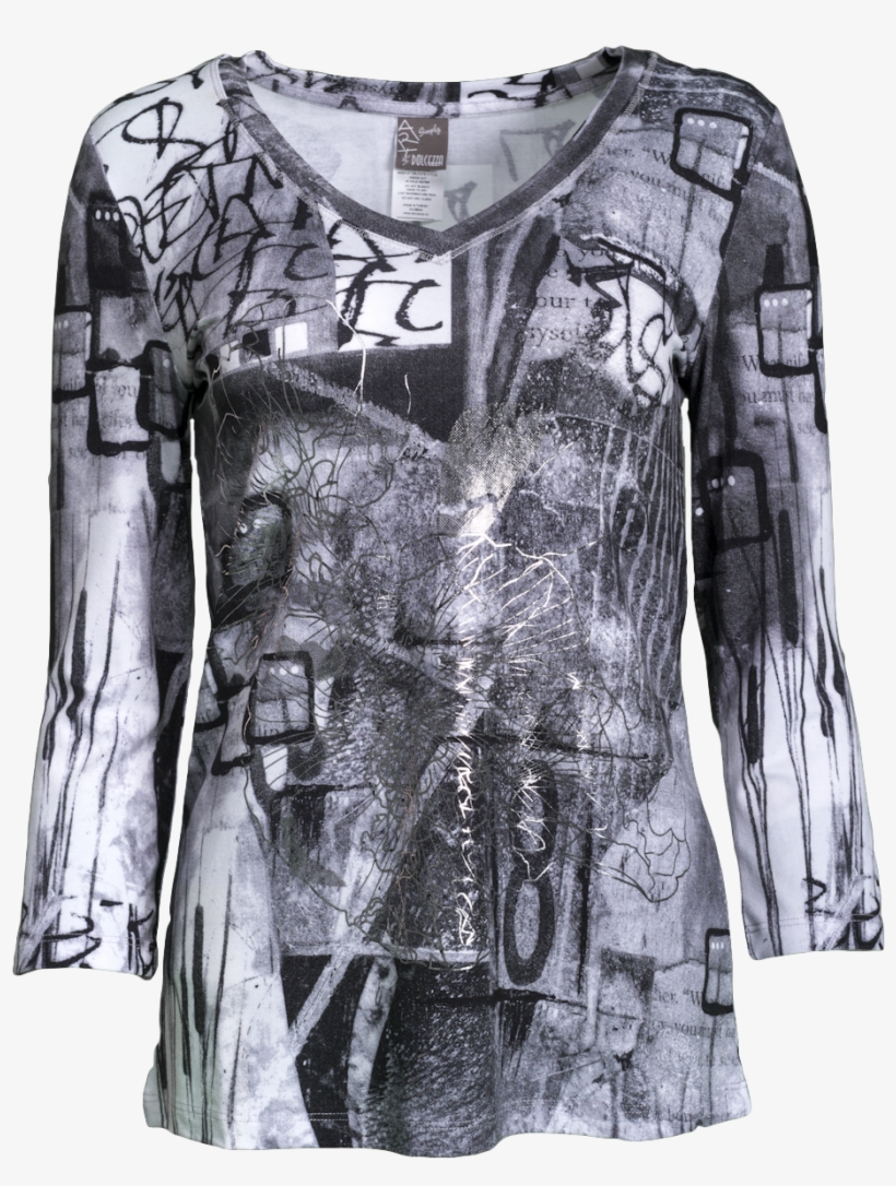 B/w Print - Blouse, transparent png download
