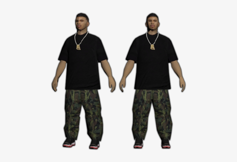 [rel] Gold Chains Aka Camo Pants - Standing, transparent png download