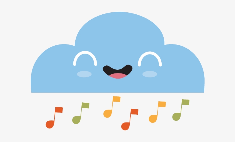 Cute Music Cloud - Illustration, transparent png download