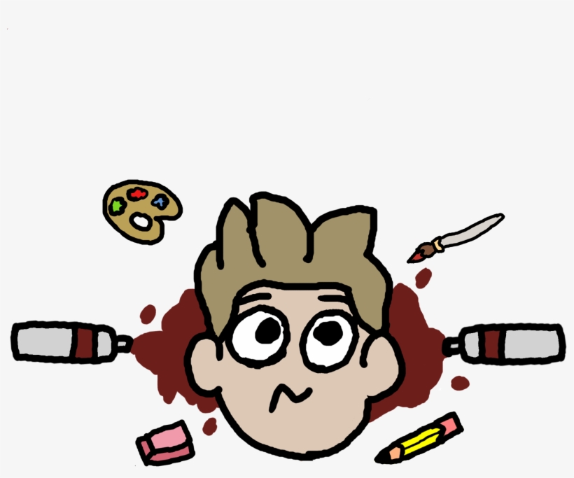 Red Paint Spill Desgin - Cartoon, transparent png download