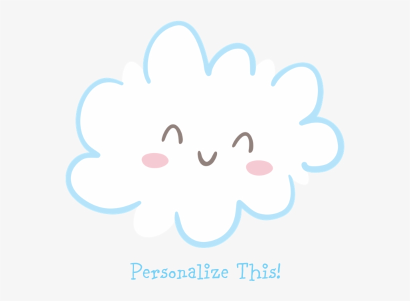 Personalized Cute Cloud Note Cards, transparent png download