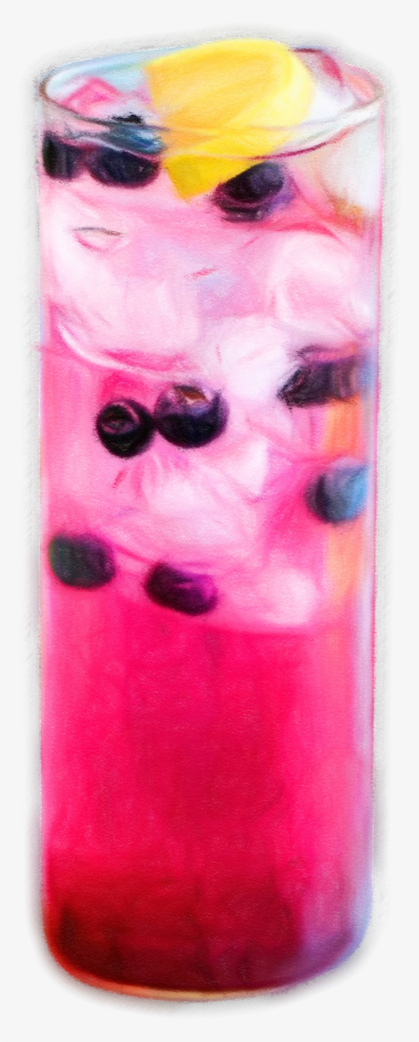 Dibujado A Mano Arándano Bebida De Hielo Png Y Psd - Drink, transparent png download