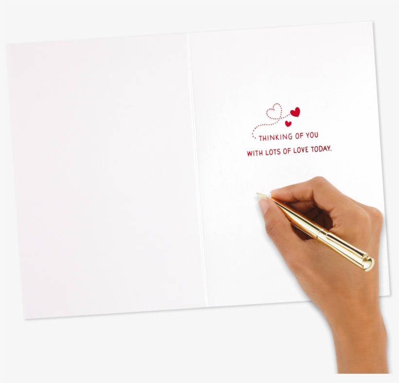 Red Heart With Cute Banner Valentine's Day - Document, transparent png download