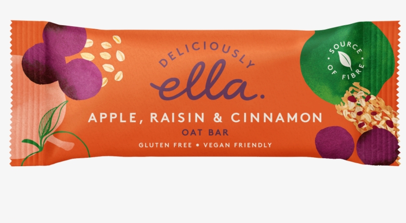 Deliciously Ella Apple, Raisin & Cinnamon Oat Bar 16 - Deliciously Ella Bar, transparent png download