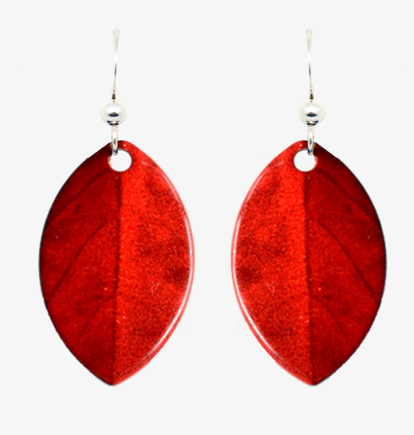Red Leaf - Earrings, transparent png download