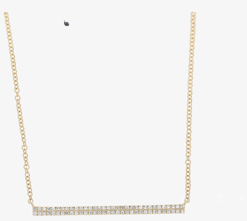 Trapeze 14ct Yellow Gold Double Row Diamond Necklace - Chain, transparent png download