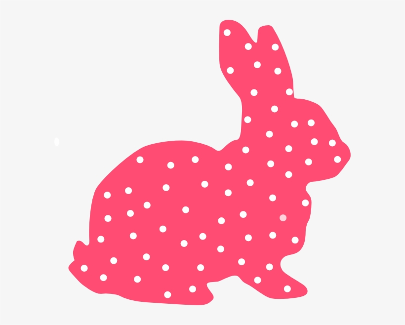 Bunny Silhouette Polka Dot, transparent png download