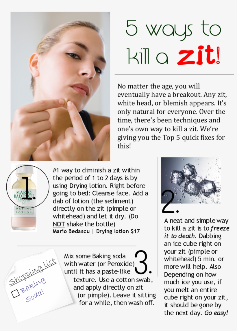 Part 1 Of Top 5 Ways To Destroy That Zit - Blackheads, transparent png download