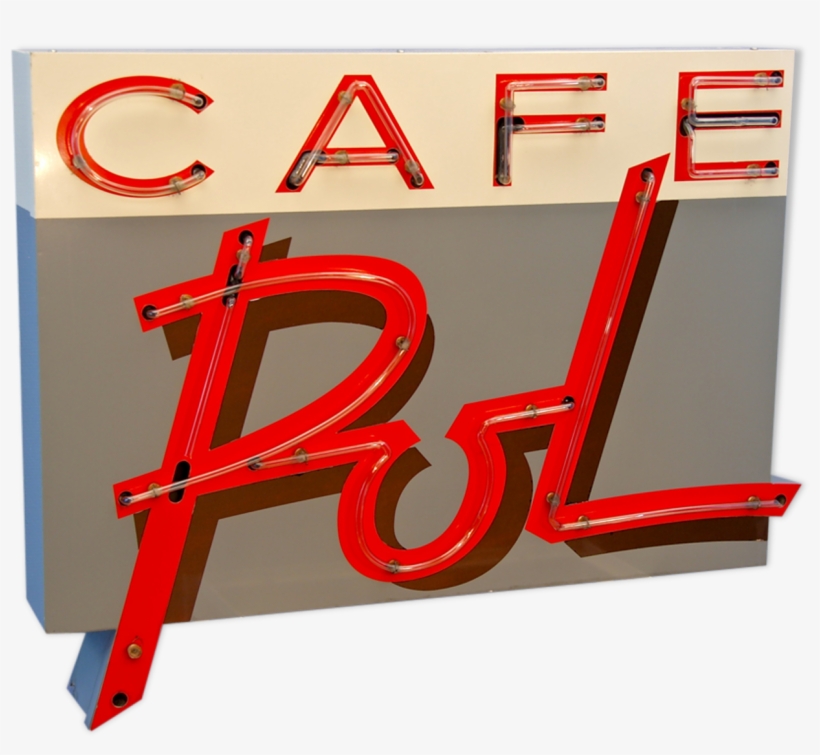 Vintage Industrial Neon Sign, 1970s - Calligraphy, transparent png download