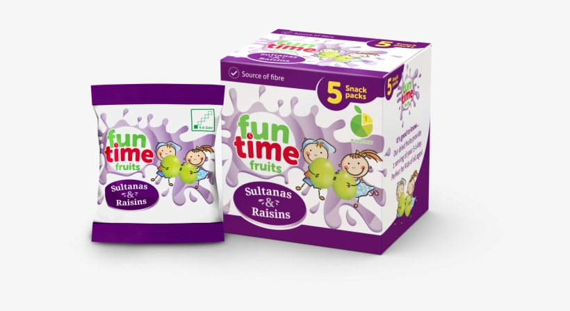 Funtime-sultana And Raisins 5 Pack - Fun Time, transparent png download