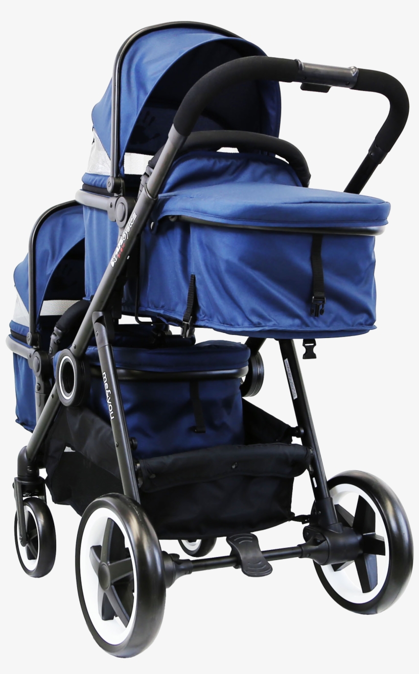 Tandem Pram - Baby Carriage, transparent png download