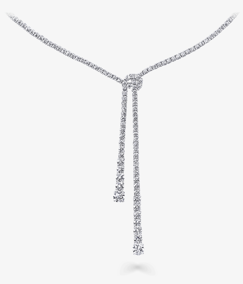 A Classic Graff Double Strand Knot Diamond Necklace - Pendant, transparent png download