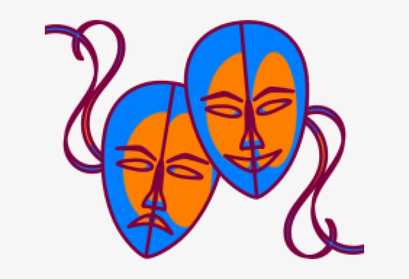 Clip Art Of Theater Mask, transparent png download