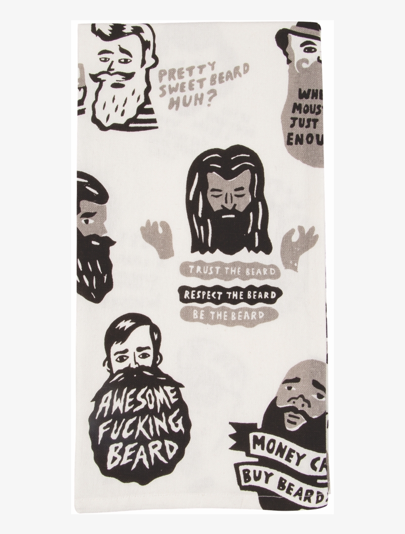 Blue Q Awesome Fucking Beard Tea Towel - Blue Q Beard Towel, transparent png download
