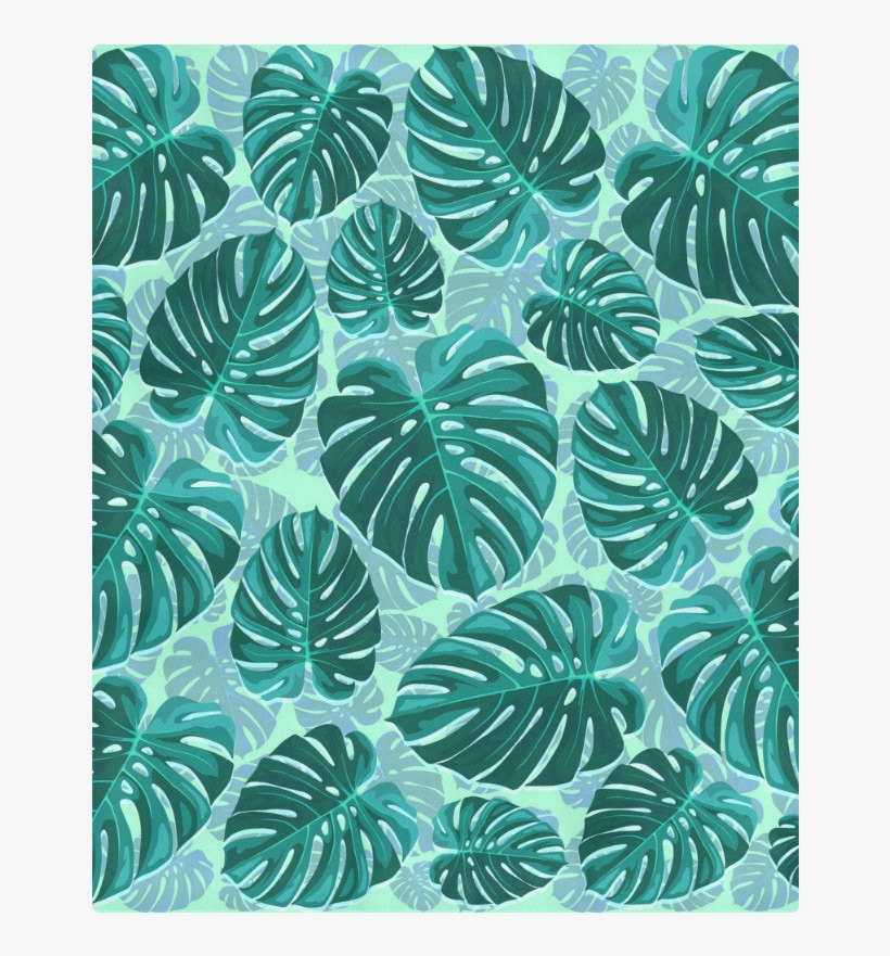 Tropical Leaf Monstera Plant Pattern Duvet Cover 86"x70" - Swiss Cheese Plant, transparent png download