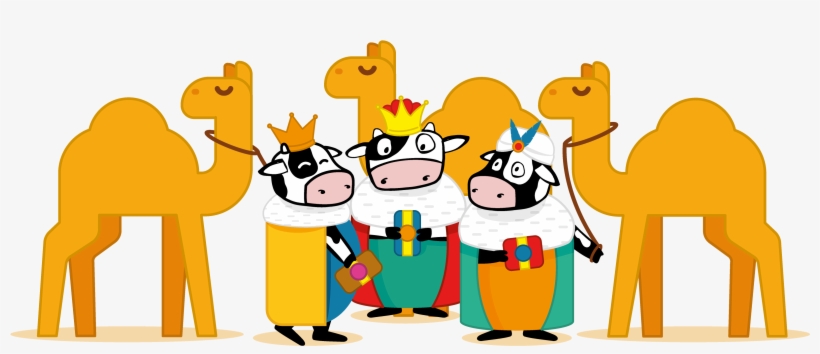 Reyes Magos Con Regalos - Cartoon, transparent png download