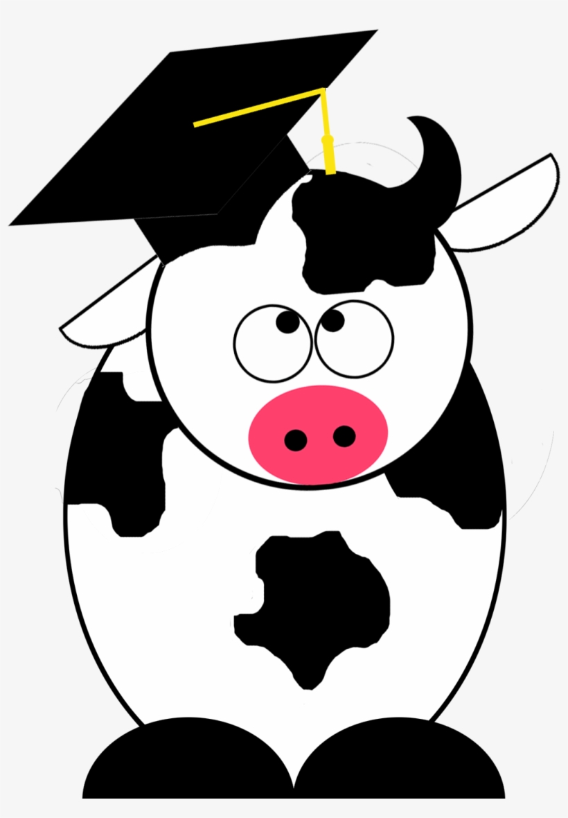 Educated-cow - Dead Cow Clip Art, transparent png download