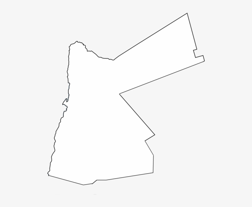 Blank Map Of Jordan - Line Art, transparent png download