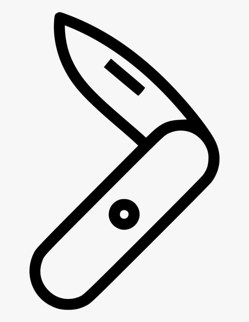 Pocket Knife Comments - Line Art, transparent png download