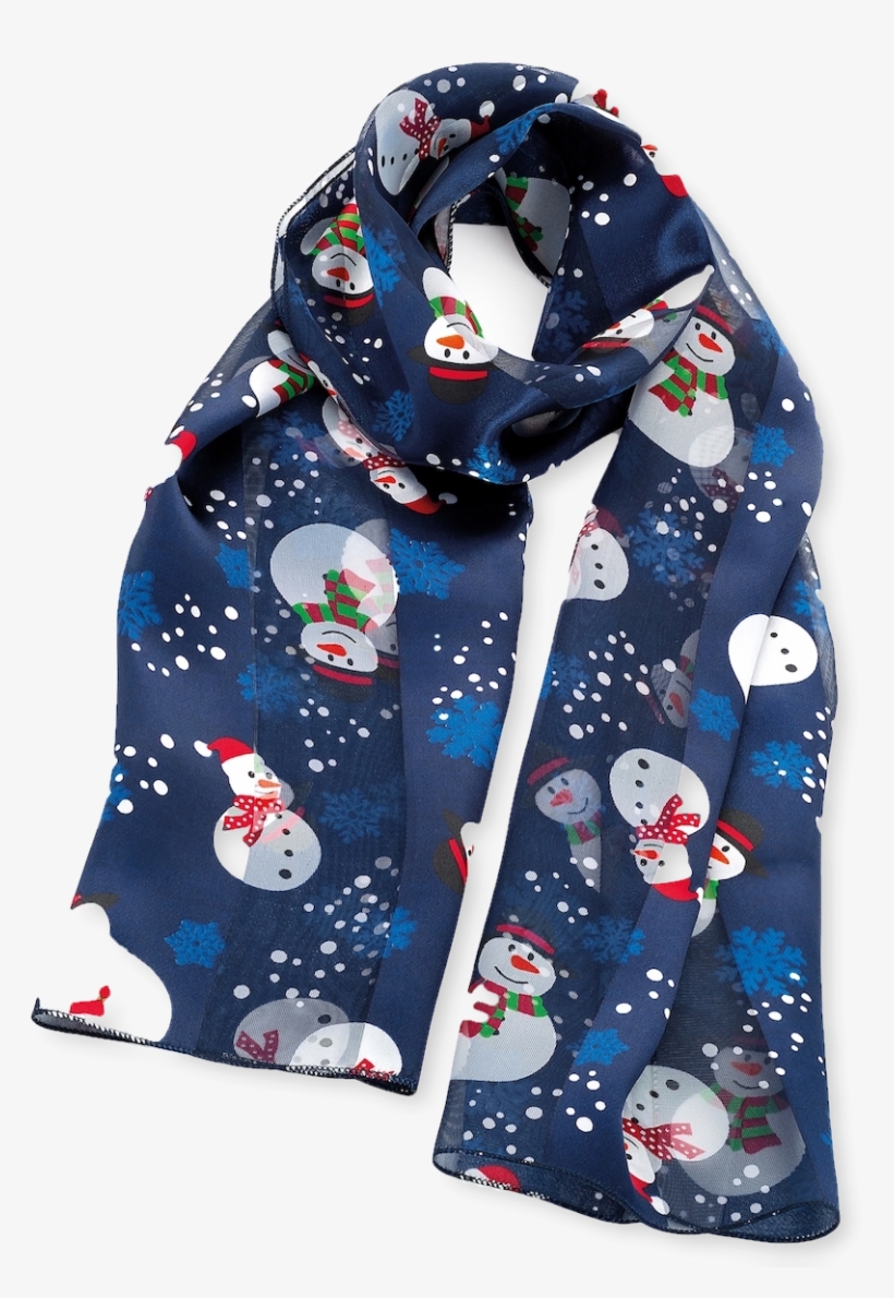 Red Tone Reindeer Satin Stripe Christmas Novelty Christmas - Scarf, transparent png download