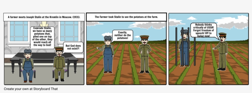 Stalin And The Farmer - Cartoon, transparent png download