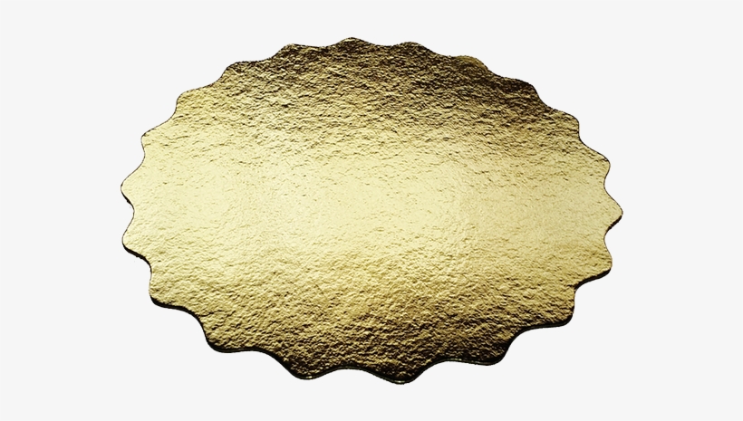 Gold Circle Moreada Cake Boards Feature Scalloped Edges - Circle, transparent png download