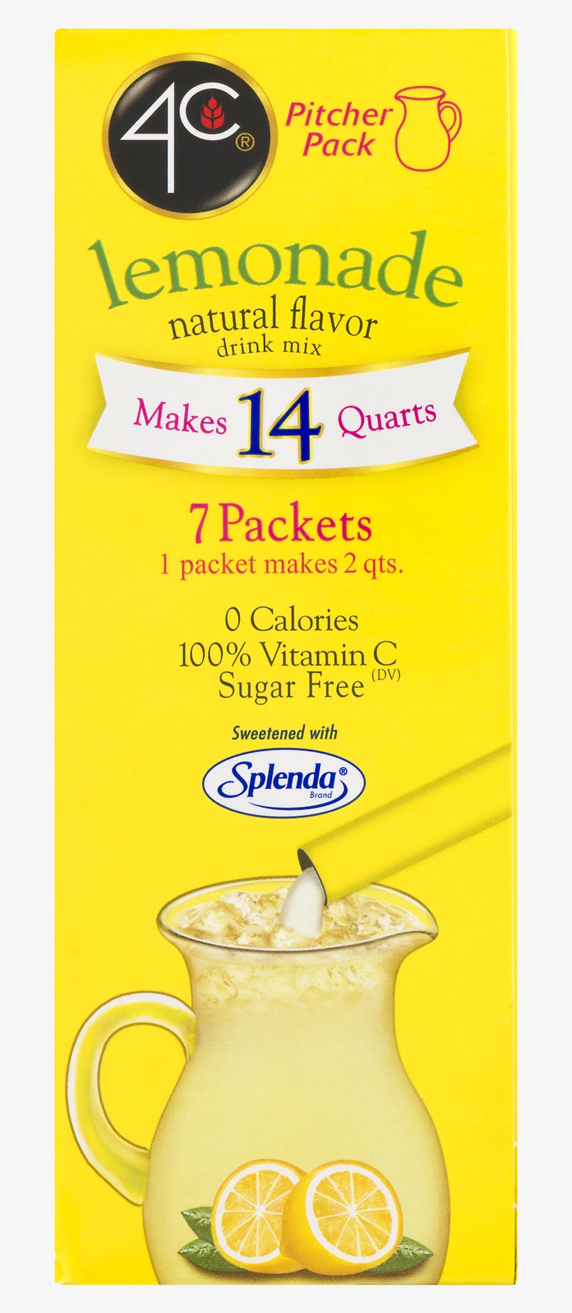 4c Totally Light Sugar-free Lemonade Drink Mix,, transparent png download