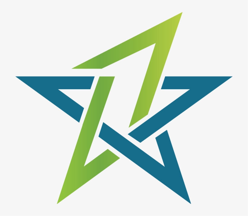 Blue Green Star Abstract Logo - Star Tv Somali Logo, transparent png download