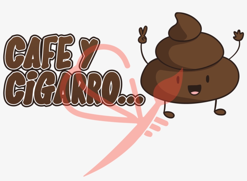 Café Y Cigarro - Poop And Toilet Paper Cartoon, transparent png download