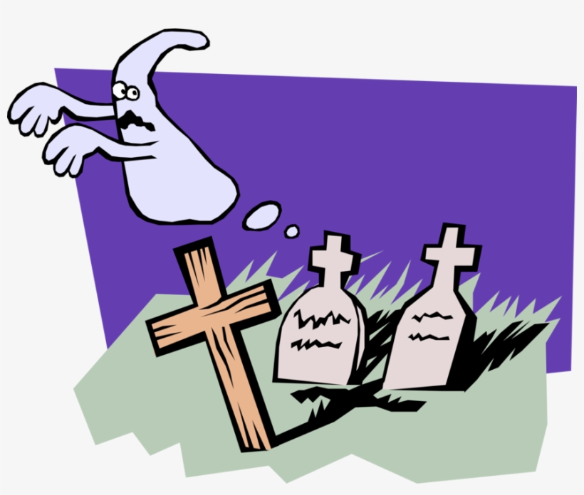 Vector Illustration Of Graveyard With Cross And Tombstones - Tumbas Infantiles, transparent png download